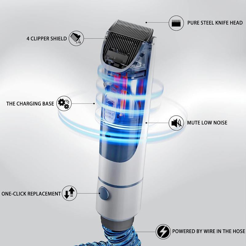 LMVVC Pet Grooming Kit with Vacuum for Dogs and Cats Groomer Tools Poodle Puppy Cleaning