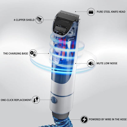 LMVVC Pet Grooming Kit with Vacuum for Dogs and Cats Groomer Tools Poodle Puppy Cleaning